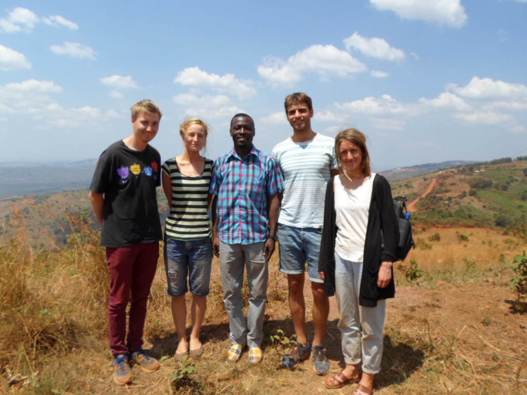 HUDERES being visited by the Engineers without border from Sweden. They are seen with HUDERES staff members at kayanga Office. They also visited our Projects in different location.